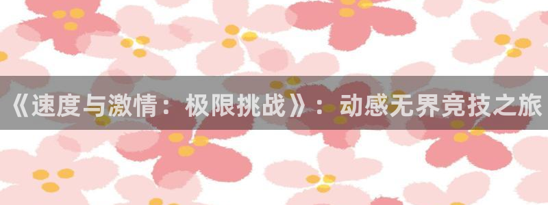 一竞技官方正版app娱乐首页网站大全：《速度与激情：极限挑战